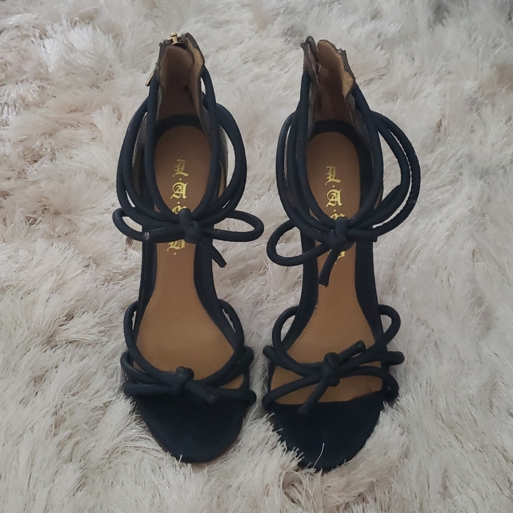 L.A.M.B. leather sandals